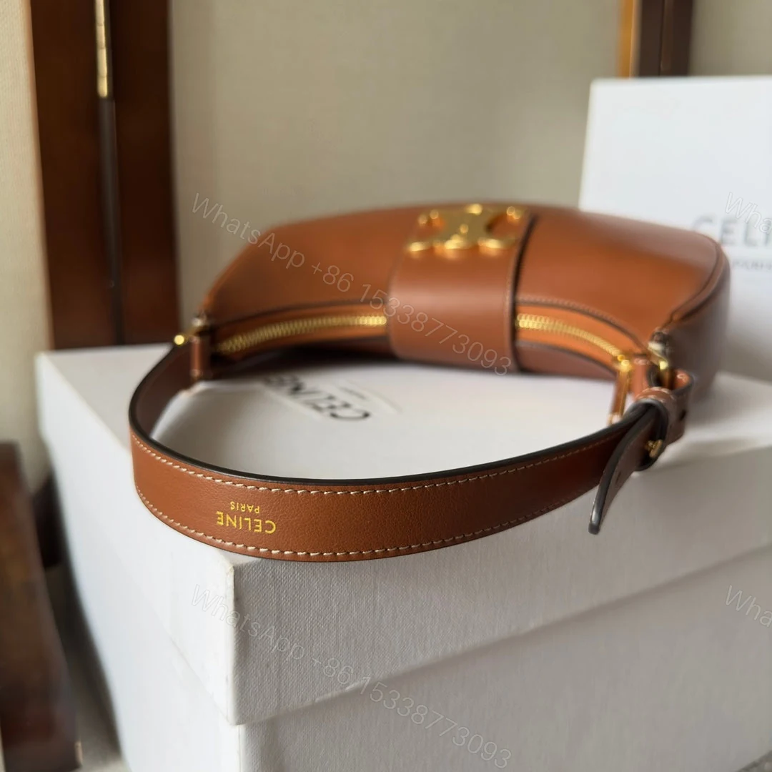 View 7 of CELINE AVA TRIOMPHE SOFT BAG IN SMOOTH CALFSKIN TAN
