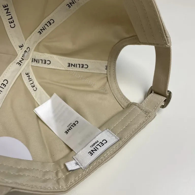 View 4 of Chic Beige Celine Logo Cap â€“ Premium Minimalist Style