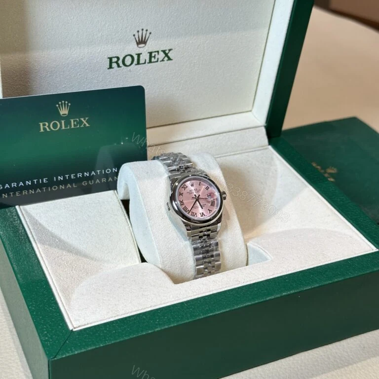 View 4 of Rolex Datejust 31mm Super Clone Watch Pink Dial Jubilee Strap
