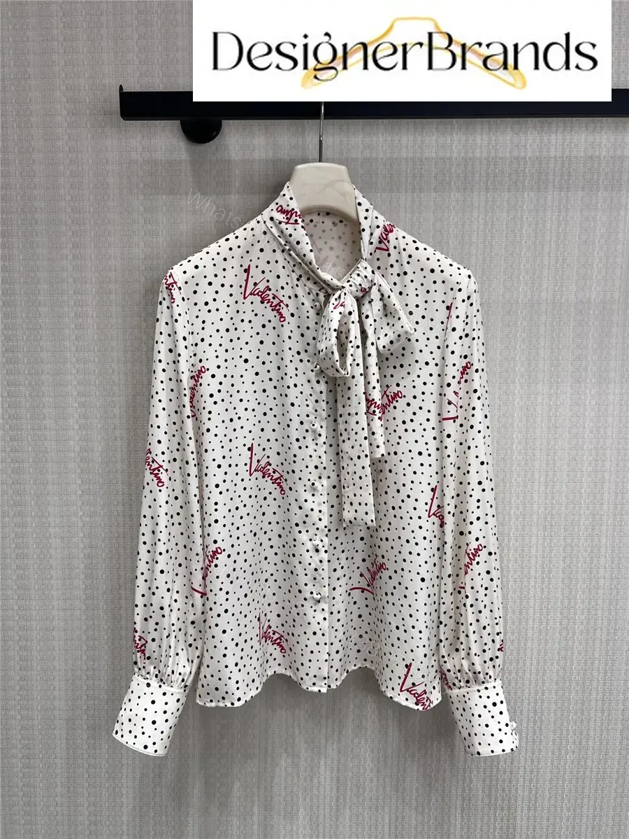 Valentino Plus De Pois Crepe De Chine Bubble Shirt — view 1