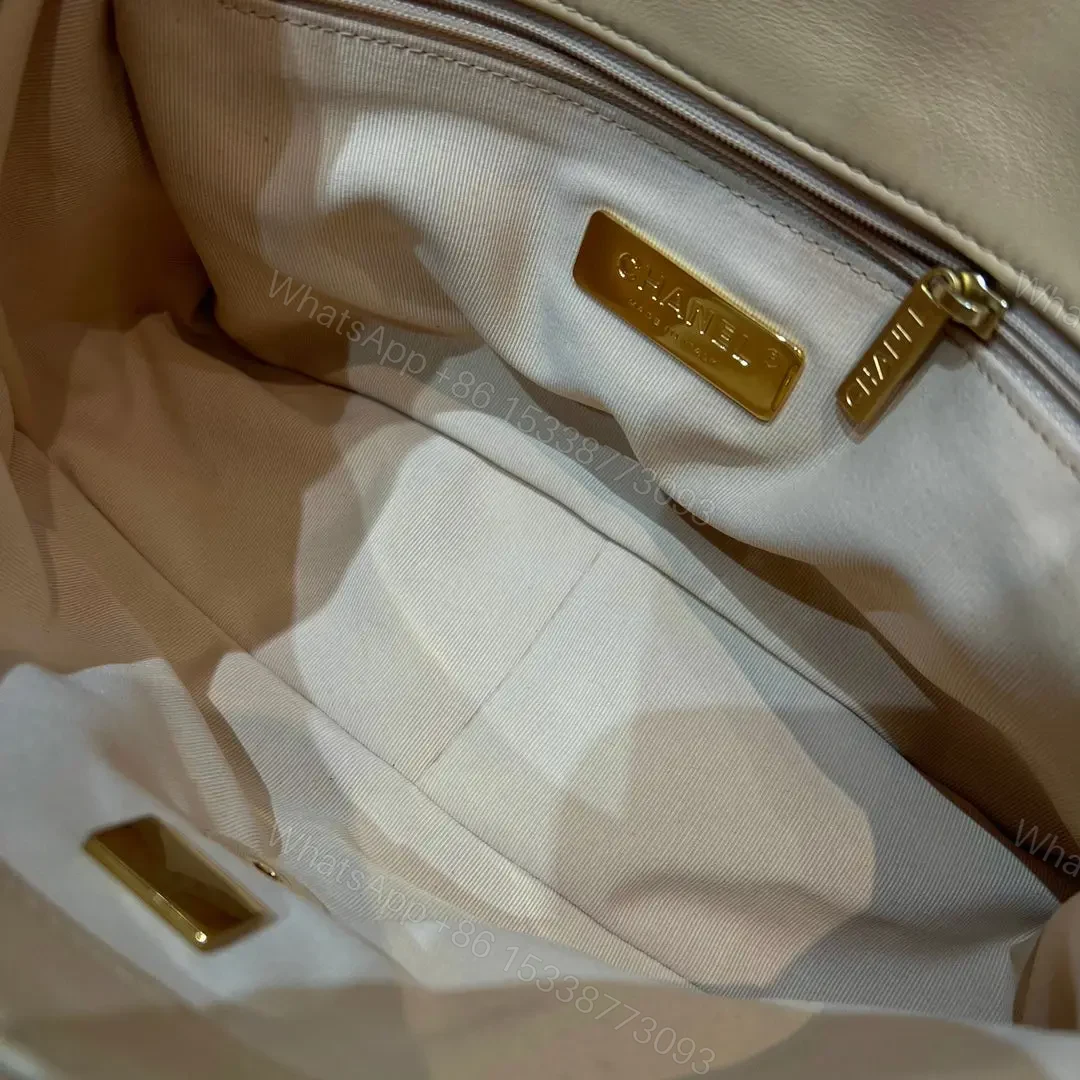 View 3 of Chanel 19 Bag Small Beige