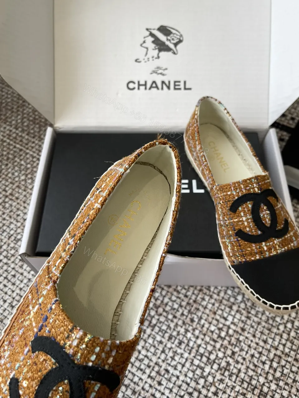 View 2 of Tweed Espadrilles: Luxury Logo Cap Toe, Comfortable Style