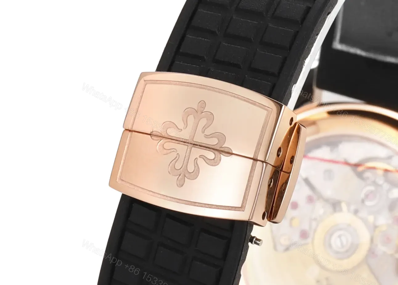 View 5 of Patek Philippe Aquanaut Series Mechanical Women’s Watch Black Dial with Diamond Bezel Stainless Steel Case and Black Rubber Strap