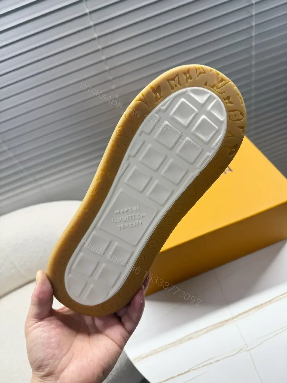 View 6 of Chunky Suede Street-Chic Sneakers: Bold Monogram Detail