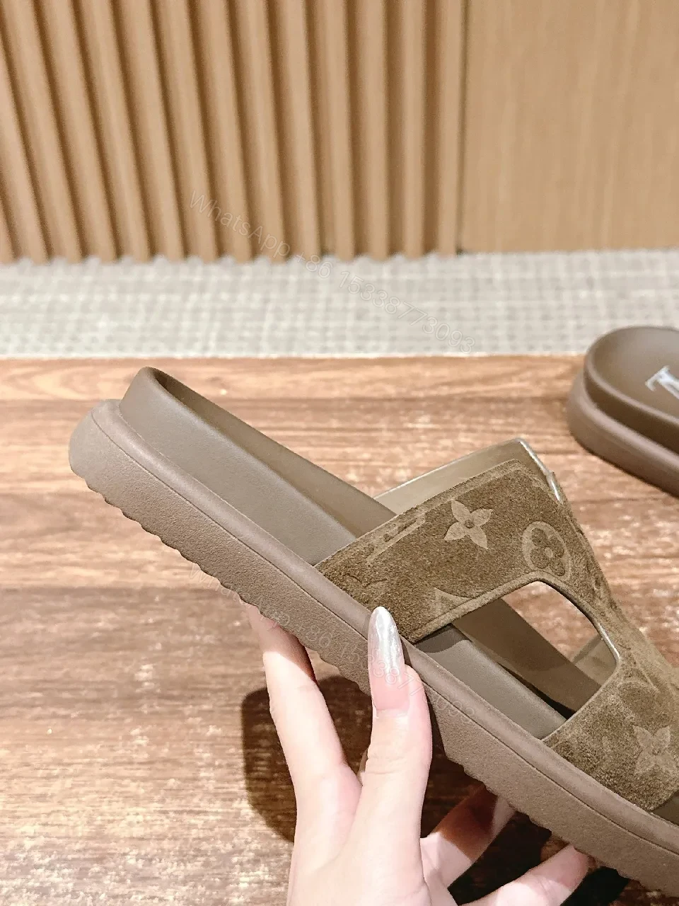 View 8 of Monogram Monotone Luxe Slide: Cushioned Comfort