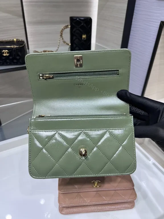 View 7 of Chanel-Inspired Quilted Mini Satchel with Chain Strap