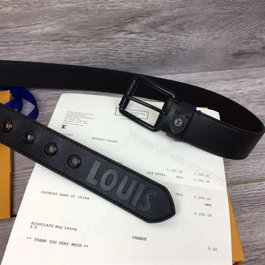 View 7 of LOUIS VUITTON DARK INFINITY LEATHER VOYAGER 35MM BELT – B157