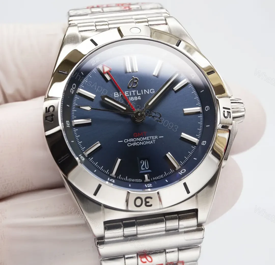 View 2 of Breitling Chronomat GMT 40 Blue Replica Steel Bracelet 40MM Premium A32398101C1A1
