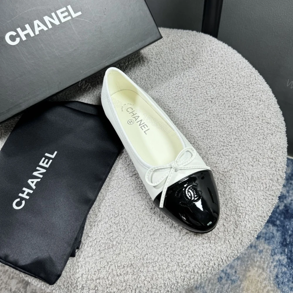 View 5 of Chanel Ballerina Flat Shoes In White