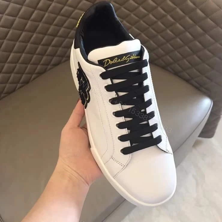 View 4 of DOLCE & GABBANA PORTOFINO SNEAKERS IN NAPPA CALFSKIN WITH PATCHES – DG15