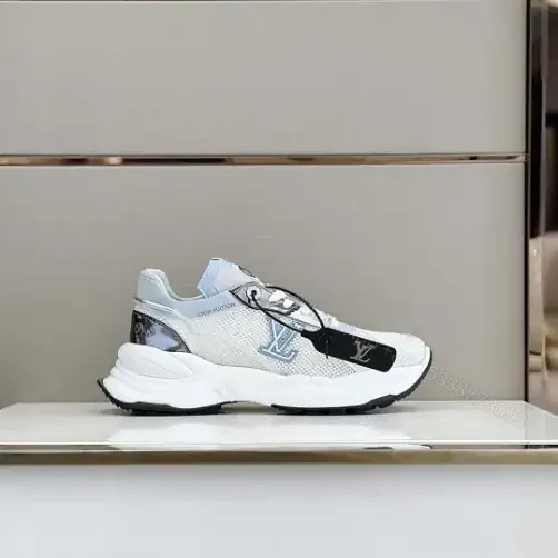View 2 of LOUIS VUITTON RUN 55 SNEAKERS IN WHITE AND BLUE – LSVT356