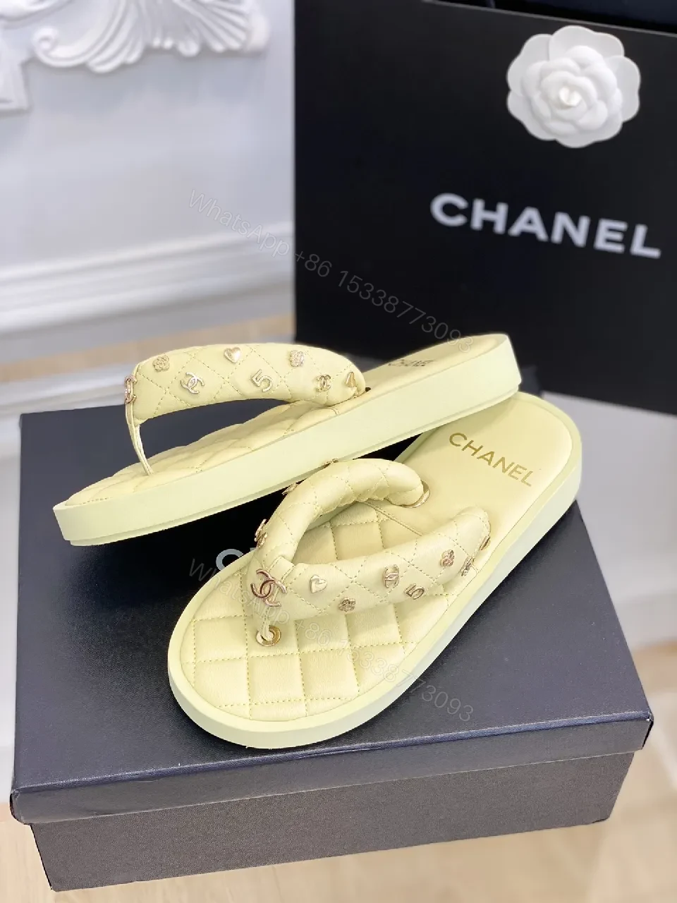 View 3 of Pastel Quilted Slider Sandals – Luxury Comfort Footbed