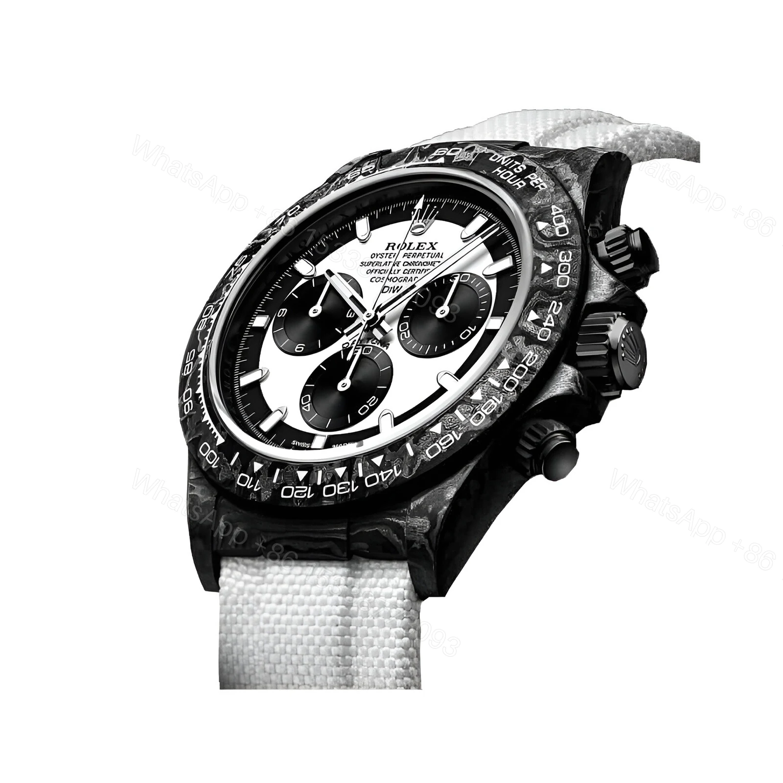 View 2 of Rolex Daytona Carbon Cosmograph Cream Dial 4130CR Replica