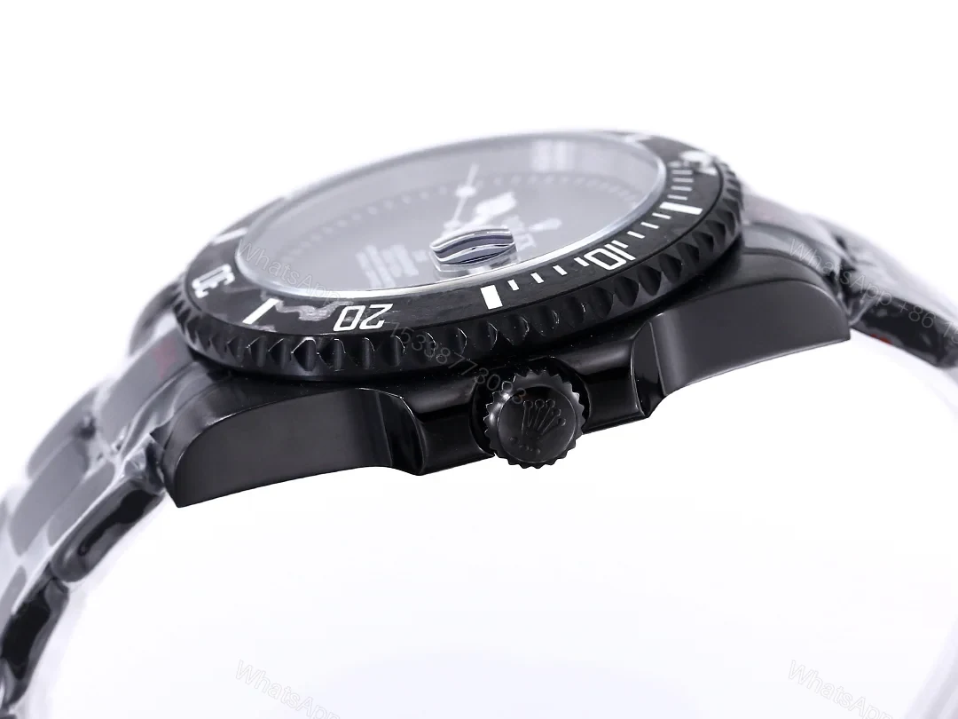 View 5 of Rolex Submariner DIW Carbon Fiber Green Dial Custom Watch 40mm Ultimate Edition RG-ROLEX-SUB-DIW-CARBON-FLOW-BLK-40