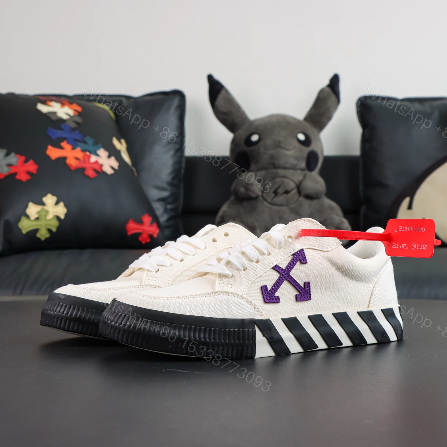 View 9 of Off White Low Vulcanised White Purple