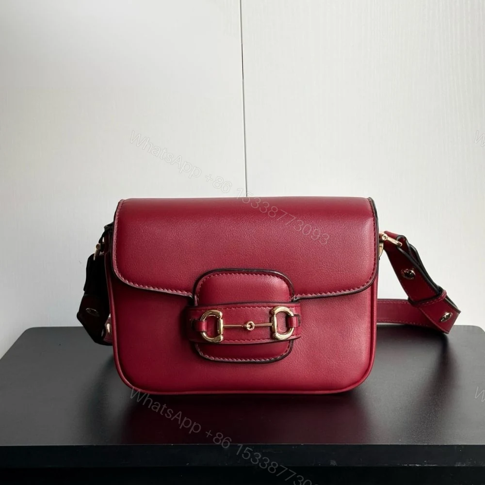 View 2 of Gucci Horsebit 1955 Aura Mini Shoulder Bag Red 19Cm