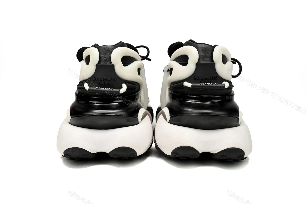 View 3 of BALMAIN Multikolor Buty sportowe Black And White YM1VJ309