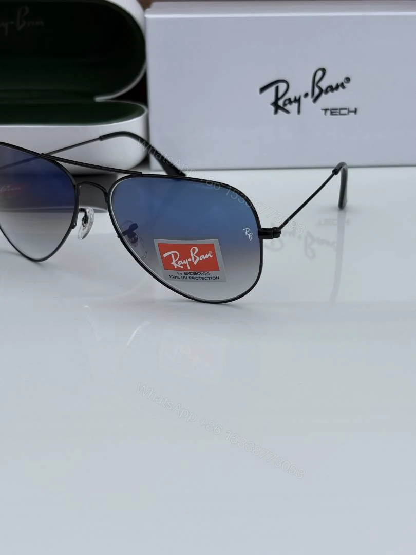 View 5 of First Copy Rayban 3026 Black Blue Shades Glass Quality
