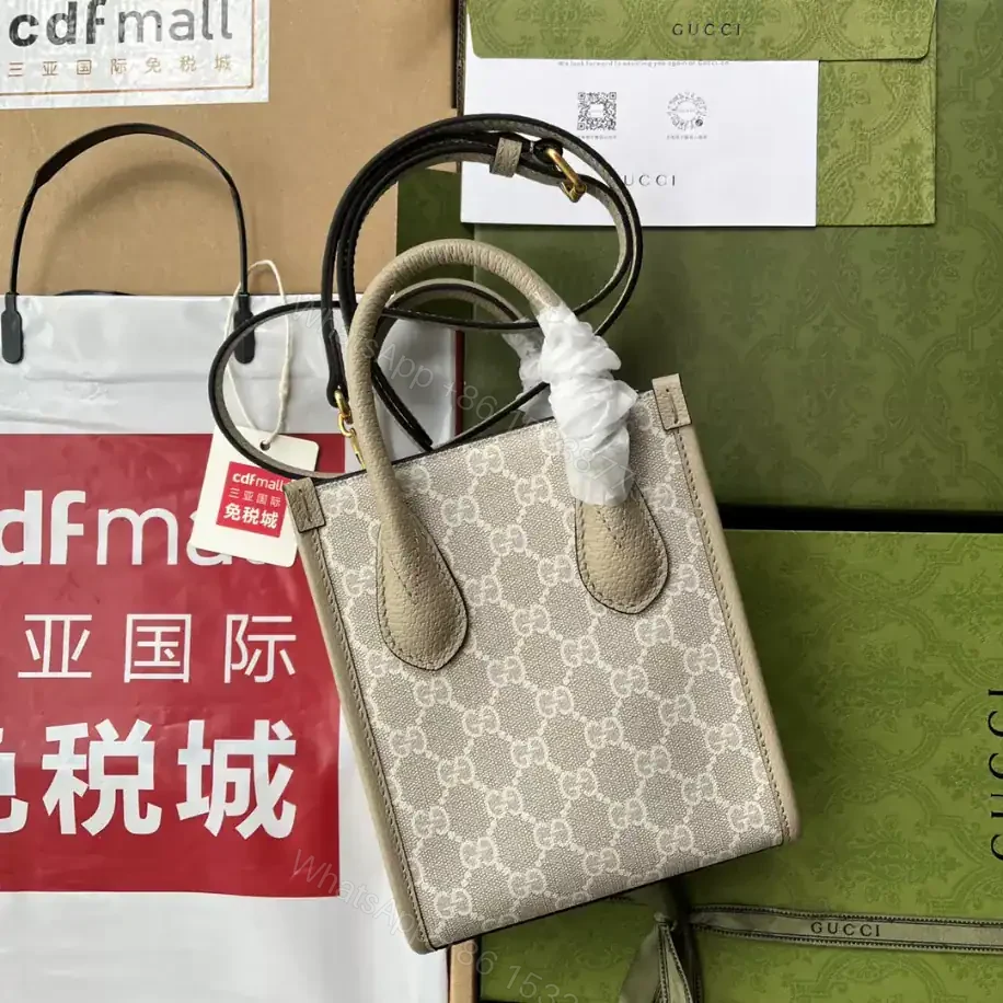 View 3 of MINI TOTE BAG WITH INTERLOCKING G – GBC067