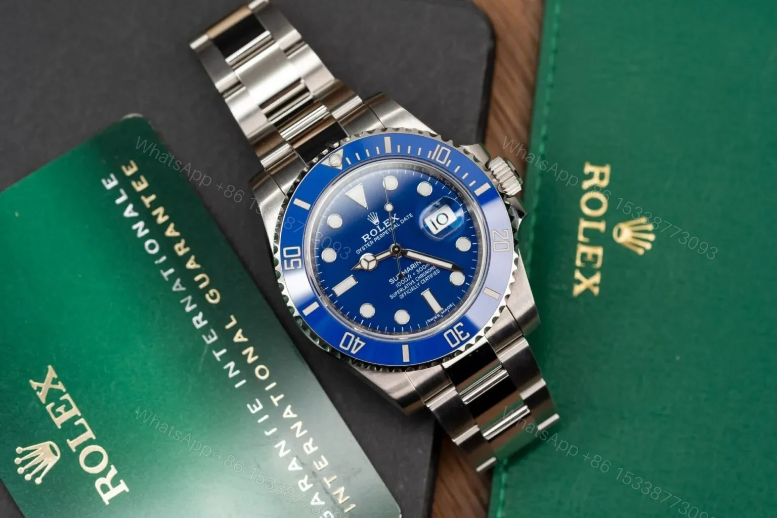 View 4 of Superclone Rolex Submariner Blue Dial 116619LB “Smurf”
