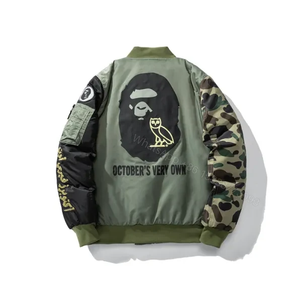 View 8 of Bape x OVO Loose Fit MA-1 Jacket Olive Drab 1I73-141-902