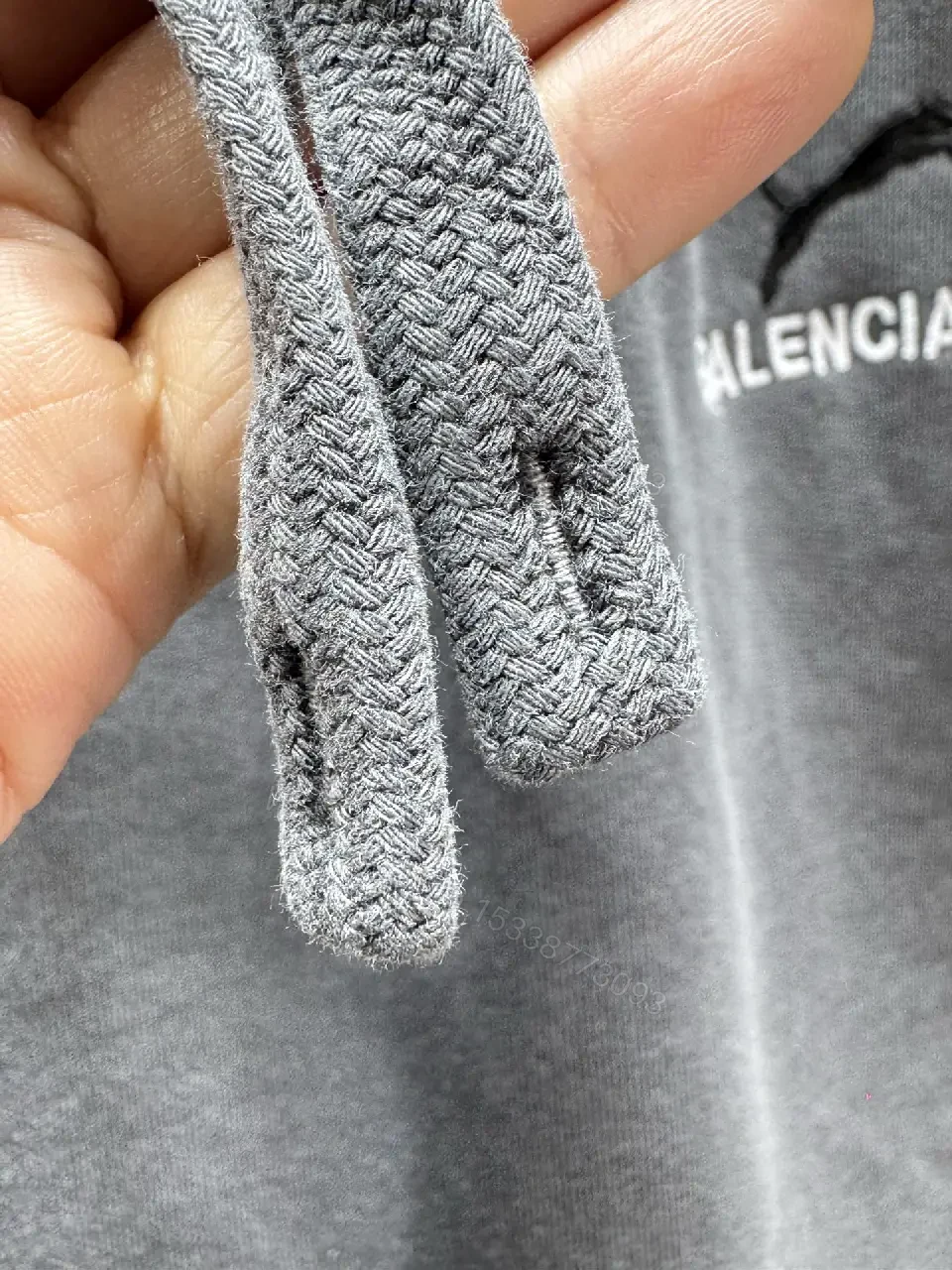 View 9 of Gray Cotton-Blend Relaxed Shorts with Subtle Accent