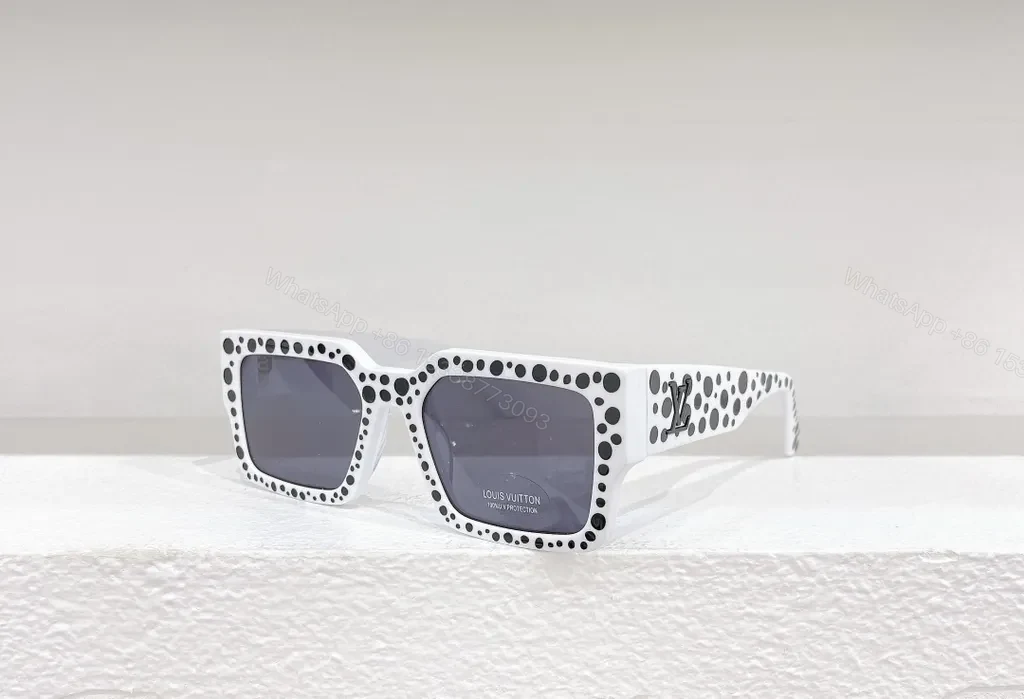 View 3 of Clear-Frame LV Sunglasses: UV400, Crystal Acetate, Grey Lenses