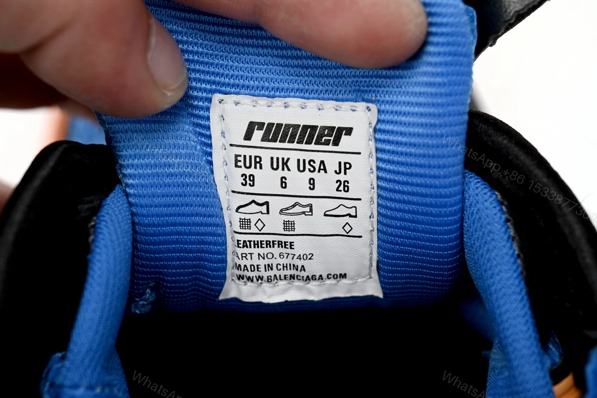 View 8 of Balenciaga Runner Blue Yellow Black 677402 W3RB2 1120