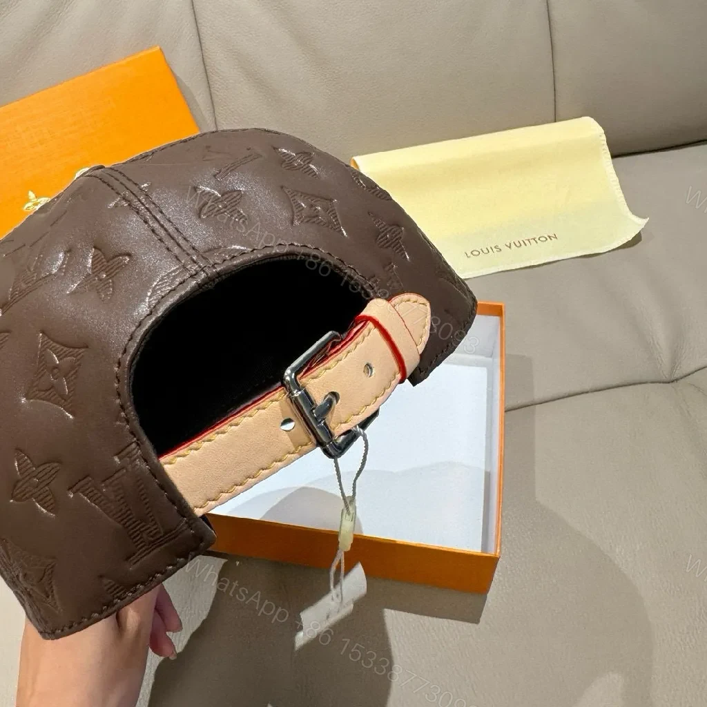 View 6 of Monogram Leather Ridge Cap: Subtle Elevation Cap
