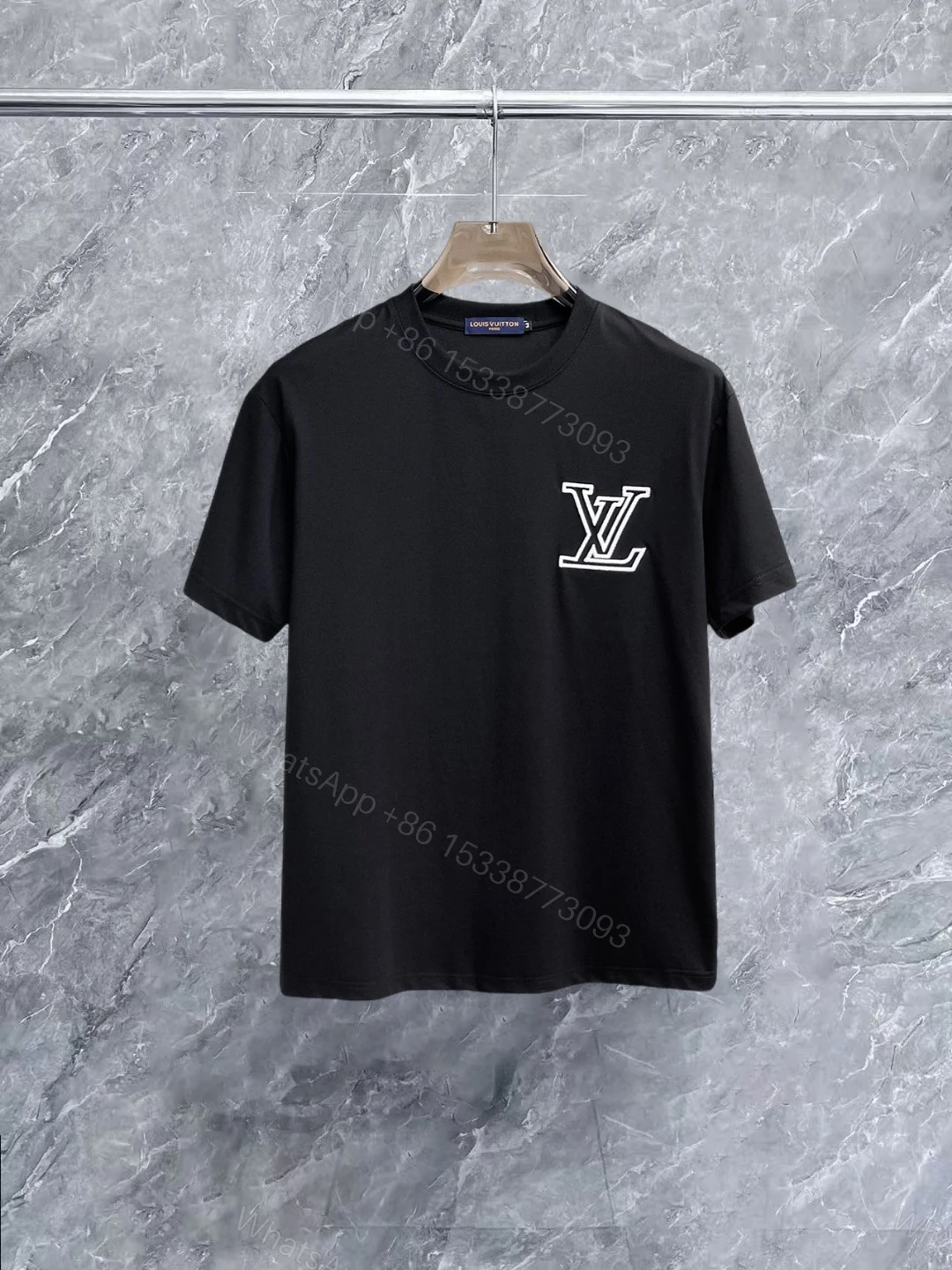 LV A貨簡約刺繡Logo短袖T恤百搭潮流款 — view 1
