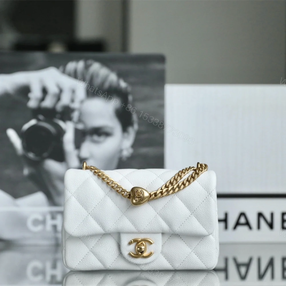 高仿Chanel23P系列白色口蓋包小號免檢版 — view 1