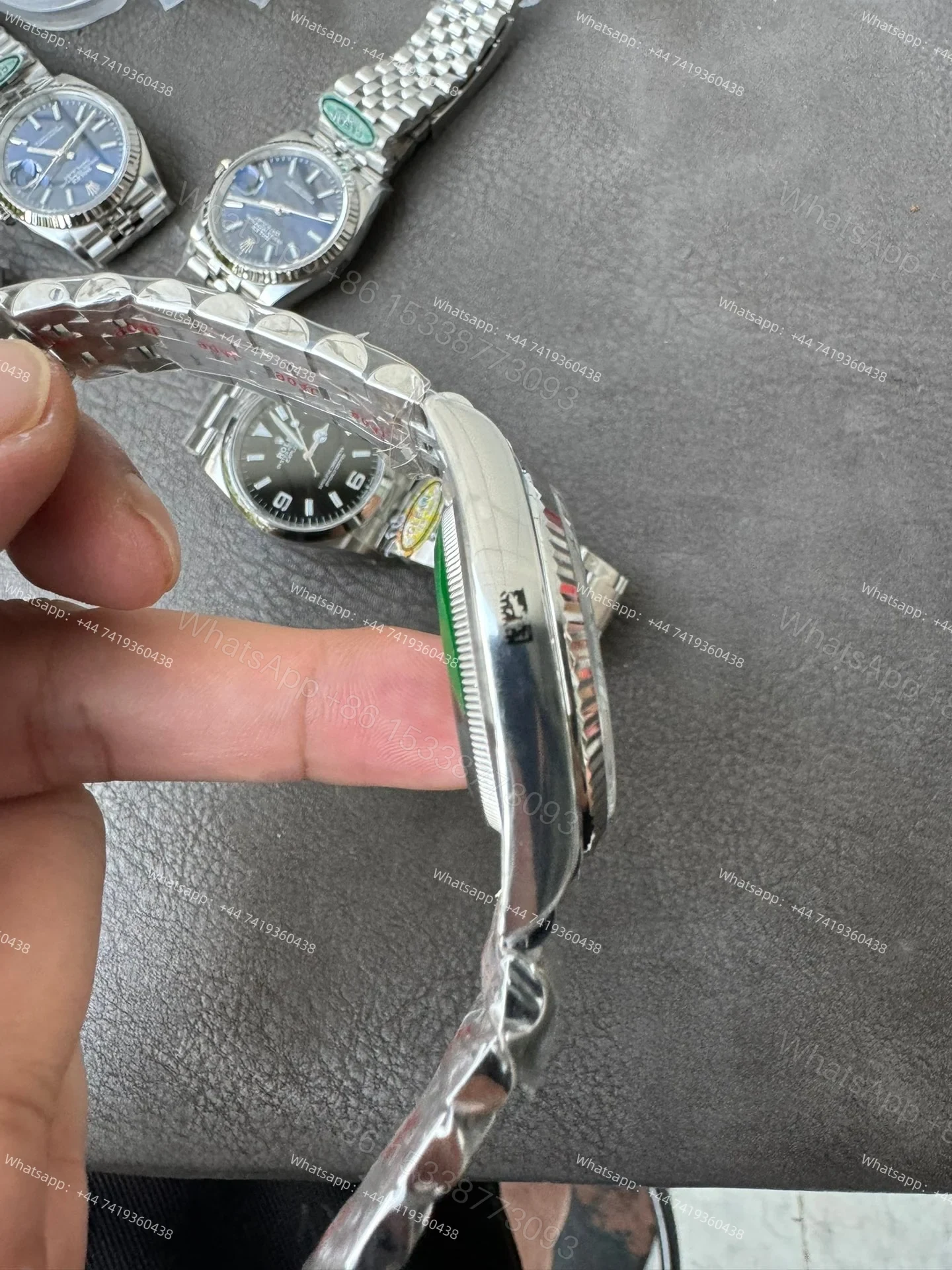 View 7 of Rolex Datejust M126234-0037 Blue Diamond Dial 1:1 Replica Jubilee 36MM 3235 Movement Super Clone Watch