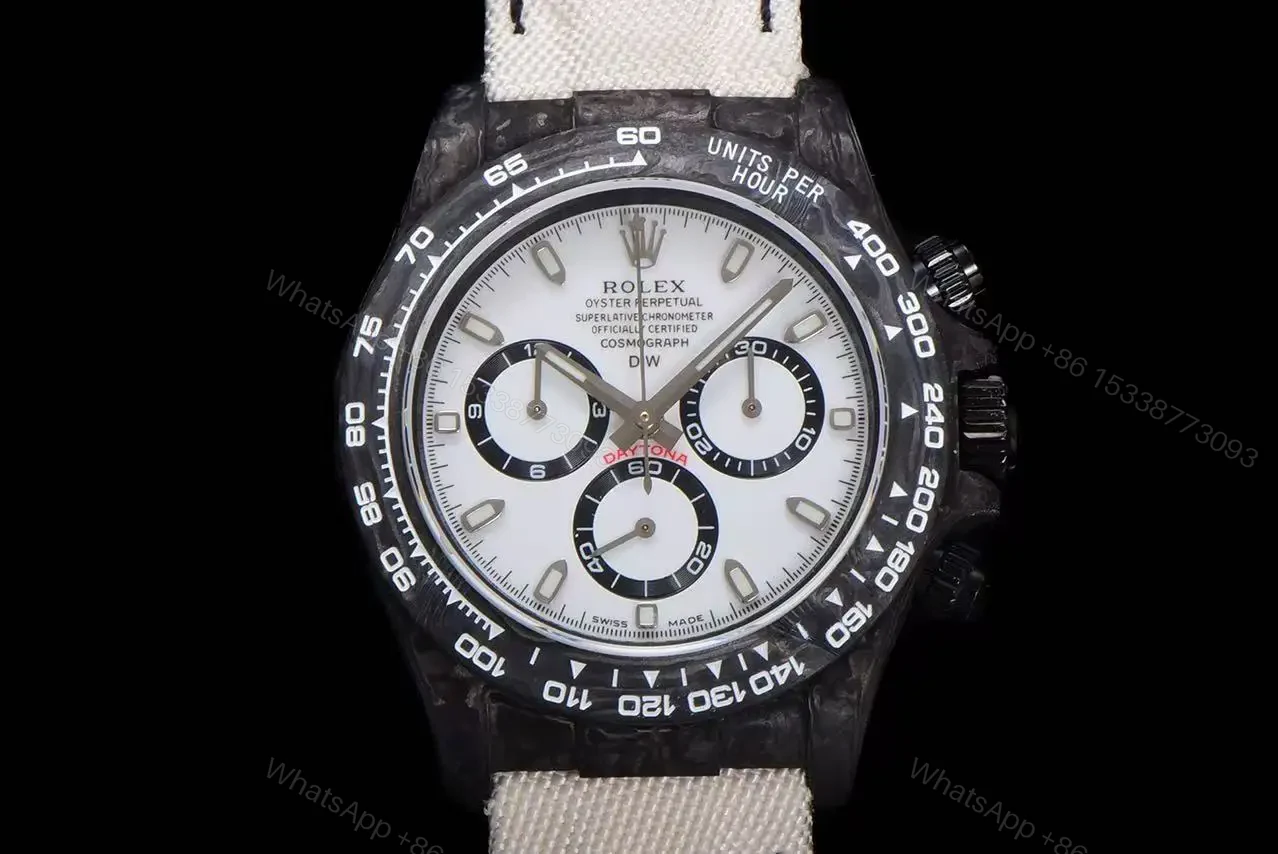 Replica DiW Rolex Cosmograph Daytona Panda Carbon — view 1