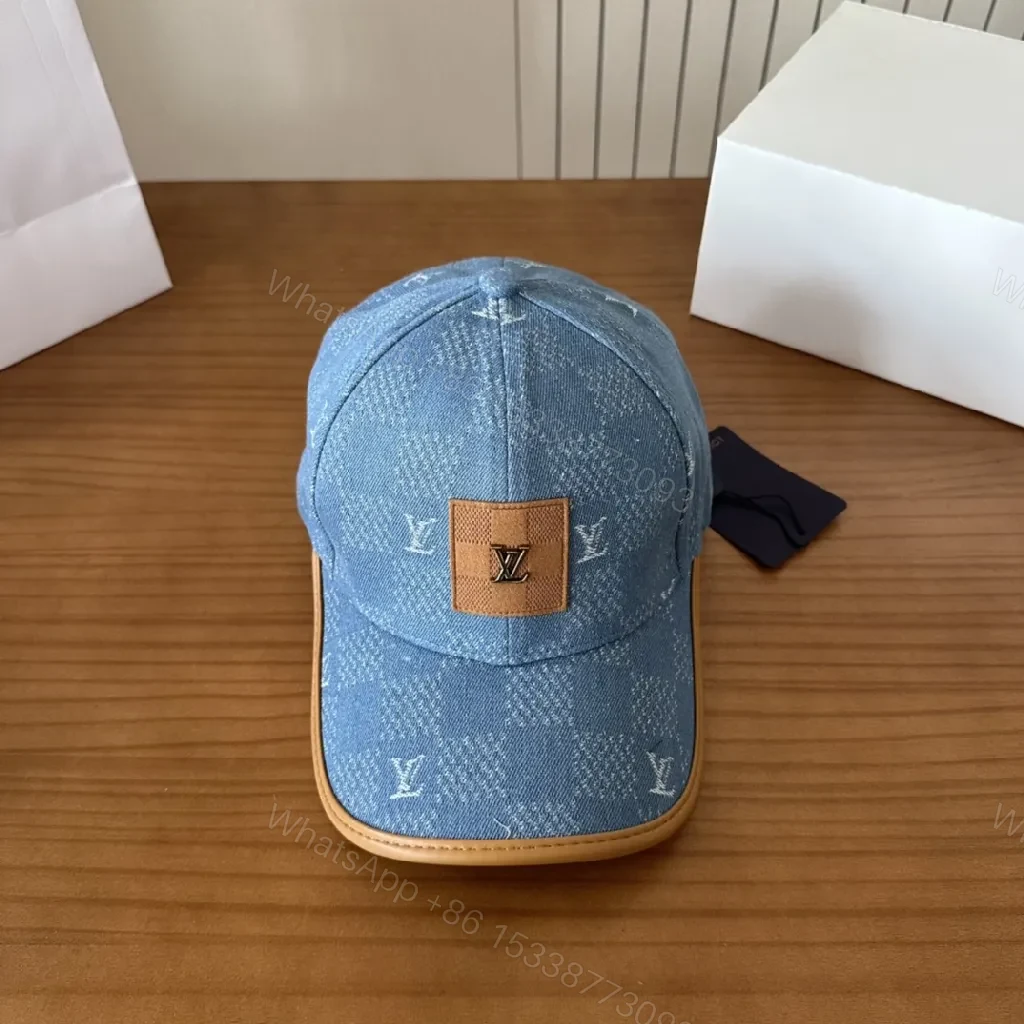 View 3 of Denim Monogram Cap: Modern Luxe, Durable, Everyday Wear