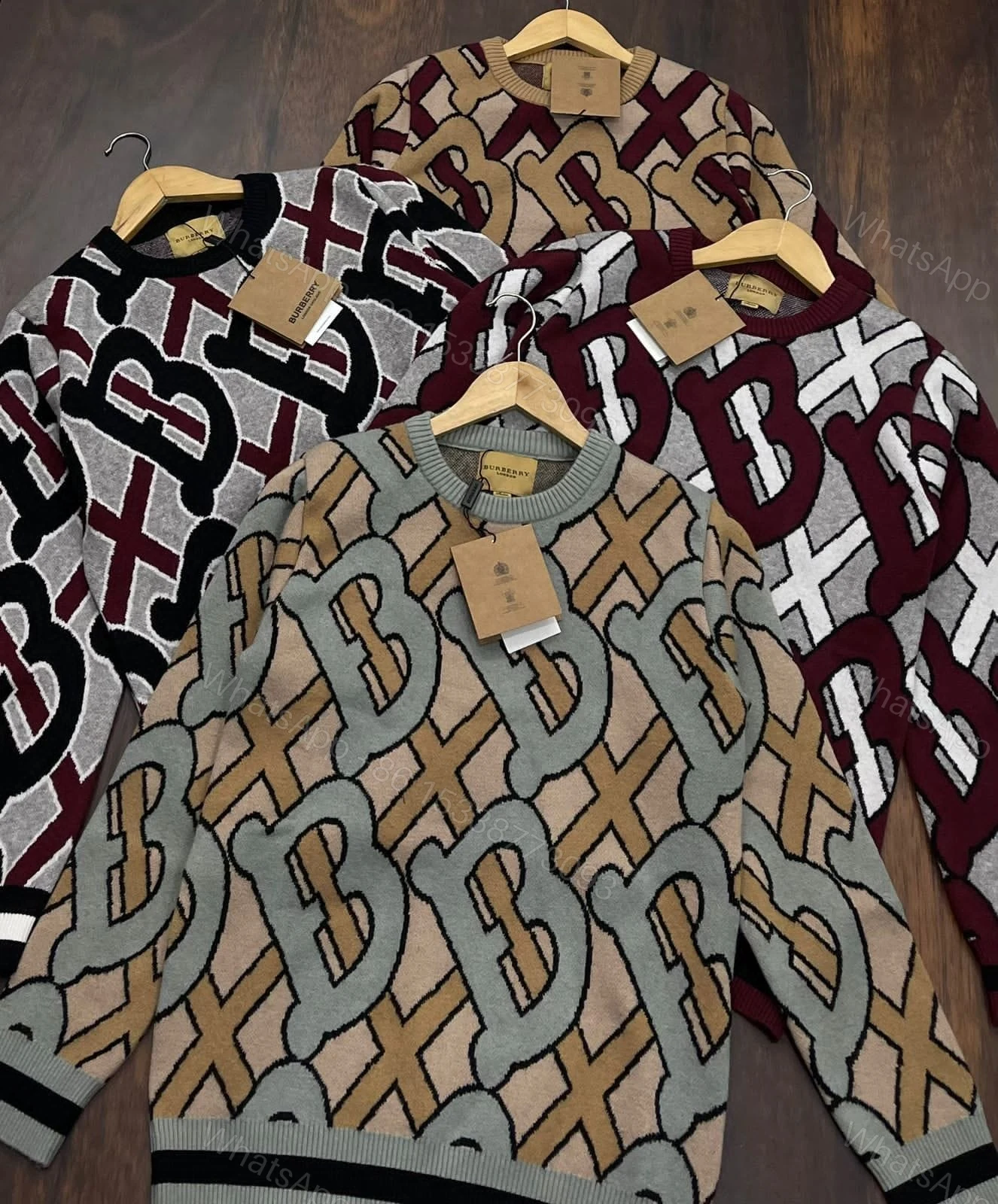 View 5 of FIRST COPY BURBERRY EXCLUSIVE ROUND NECK SWEATERS