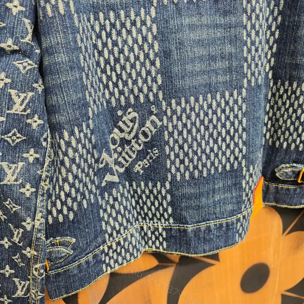 View 6 of Denim Patchwork Jacket: Monogram Texture, Everyday Luxe