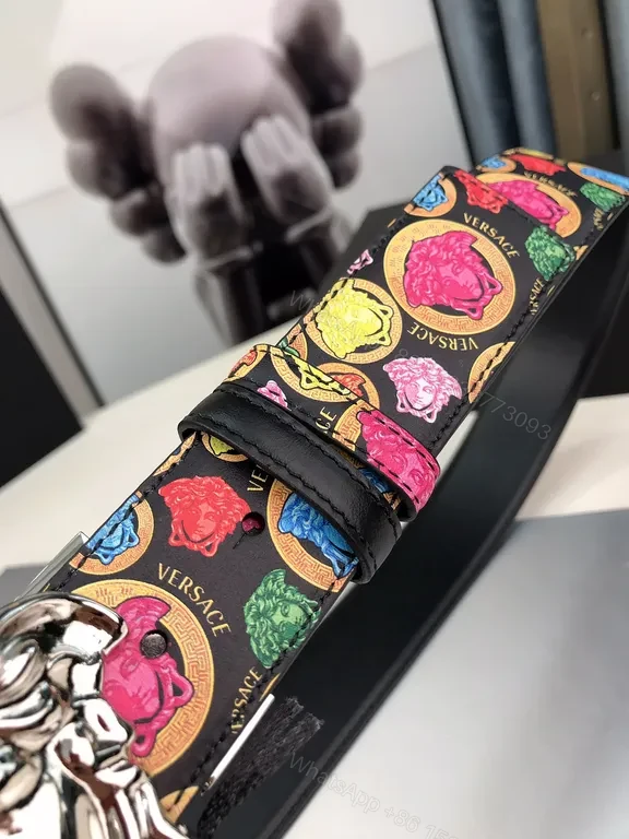 View 4 of Statement Colorway Belt: Verace Lion Buckle Luxury Belt
