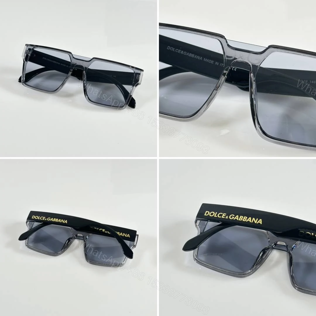 View 2 of First Copy Dolce & Gabbana Grey Transparent Square Frame Men’s Sunglasses