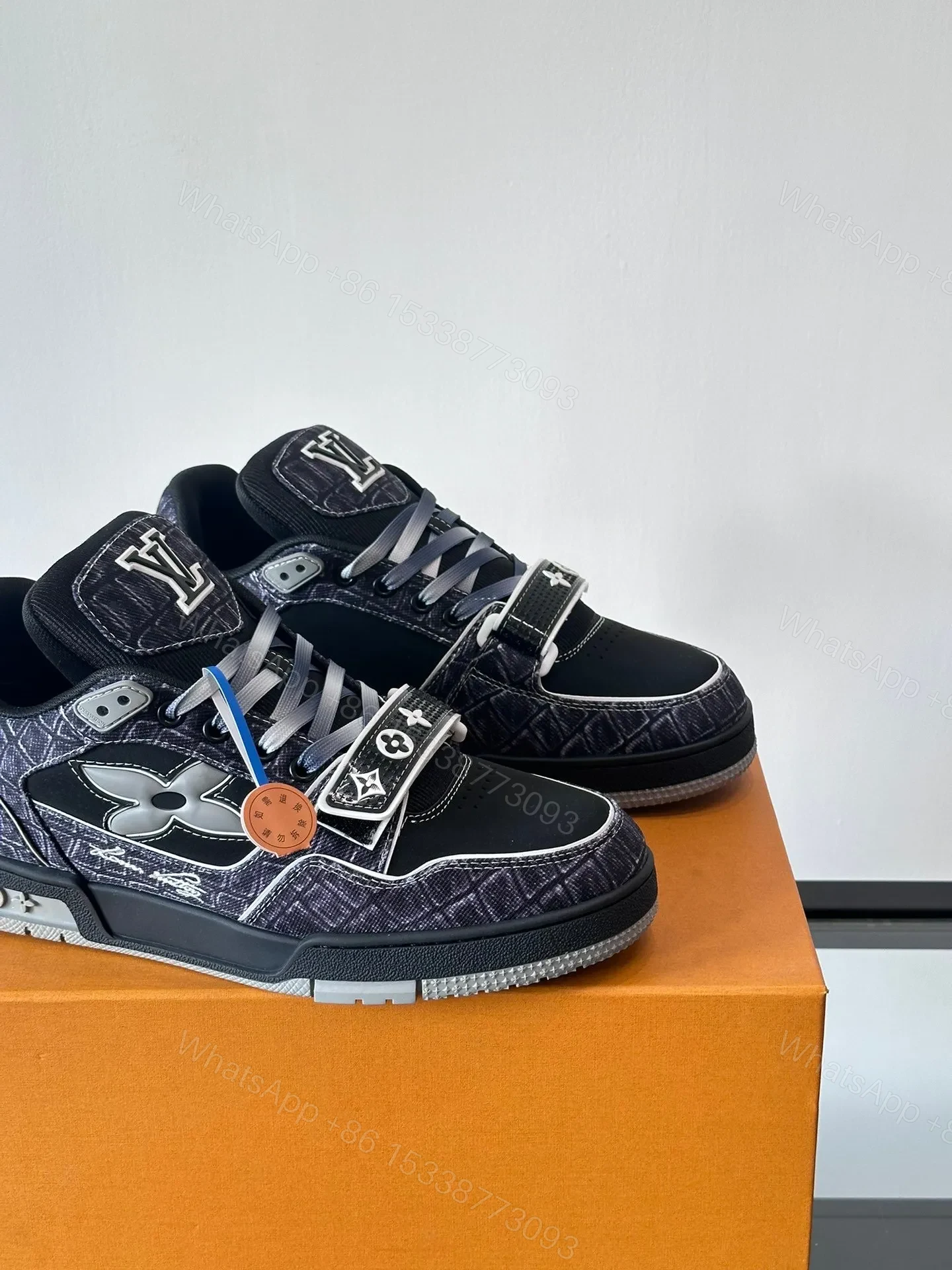 View 4 of LV Men Black Fabric Sneakers