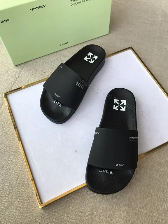 View 3 of Minimalist Black Faux-Leather Slip-Ons: Iconic Texture Slides