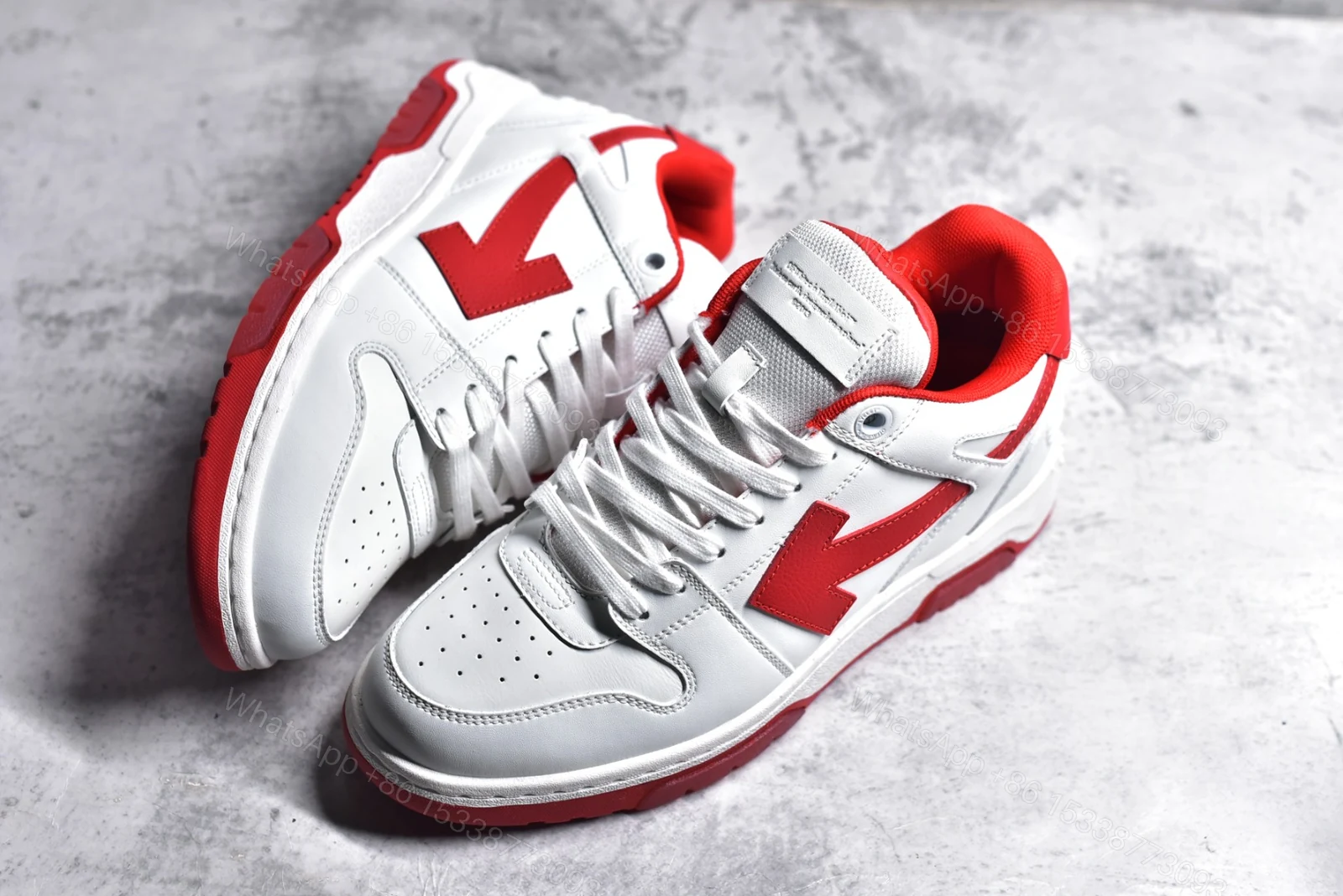 View 4 of OFF-WHITE Out Of Office White Red