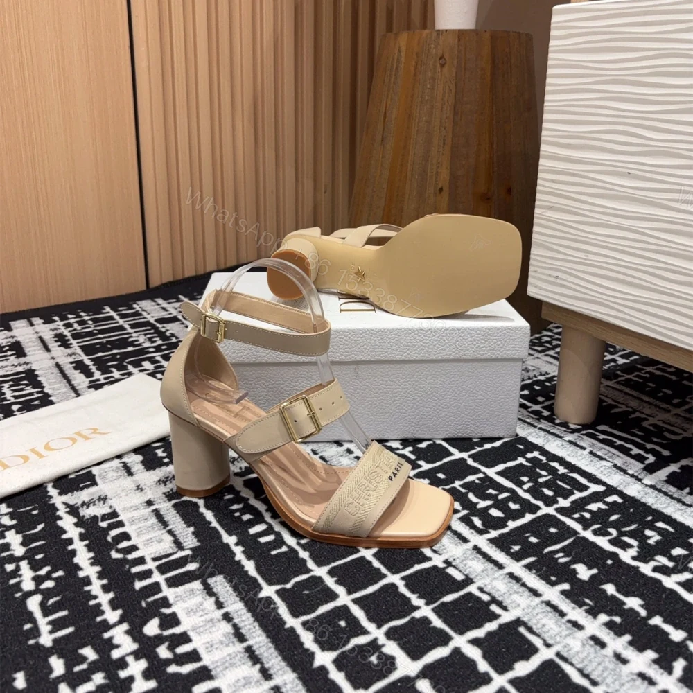 View 9 of 高仿Dior*Dway3系列KDO183高跟刺繡涼鞋膚色免檢版