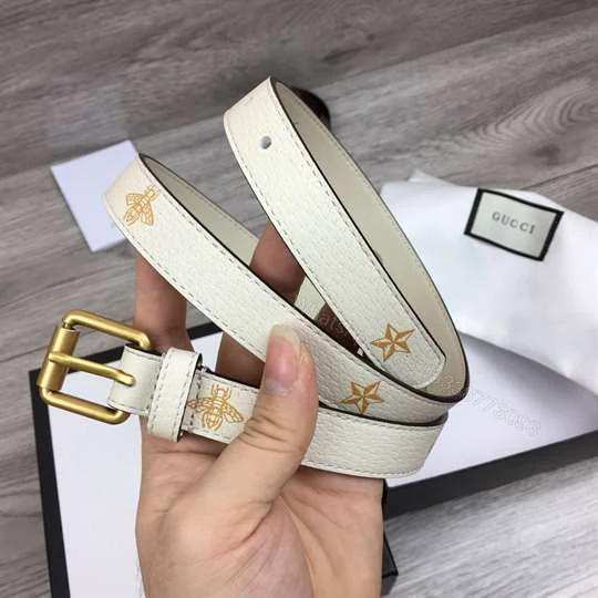 View 5 of GUCCI BELT WITH BEES AND STARS PRINT – B34
