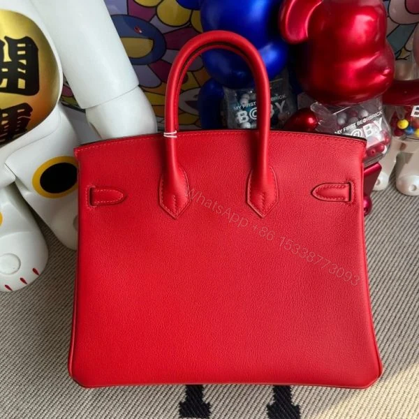 View 5 of HERMES BIRKIN SWIFT S3 BRIGHT RED GOLD HARDWARE 25CM