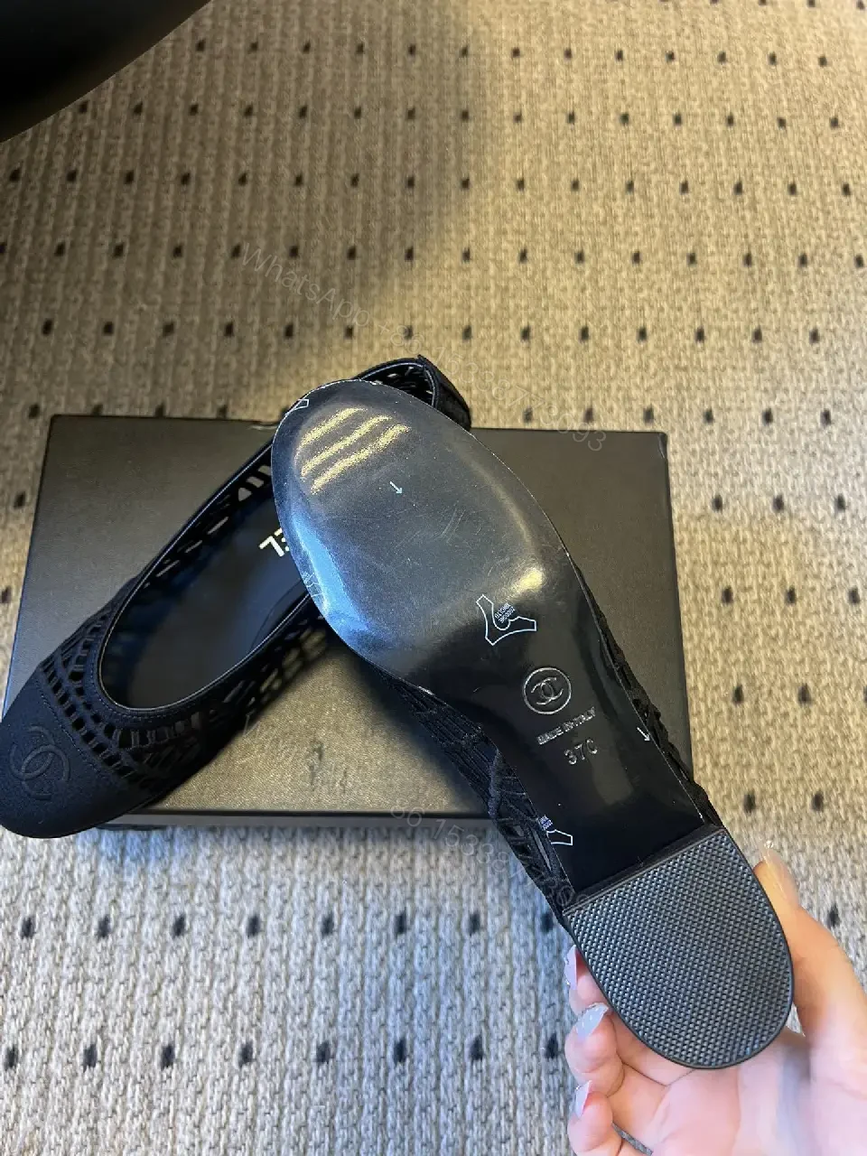 View 2 of Lace-Overlay Ballet Flats: Subtle Texture, All-Day Comfort