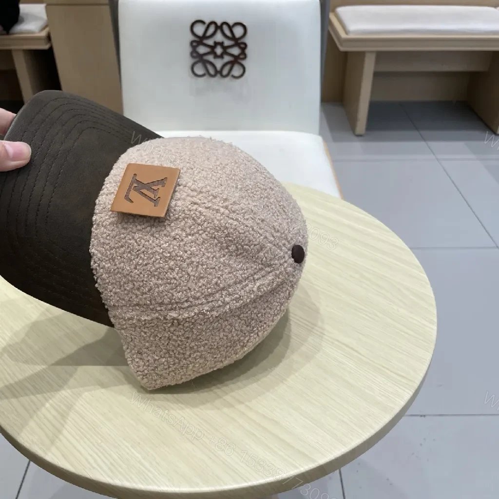 View 6 of Textured Luxe Boucle Cap with Subtle LV Patch Cap