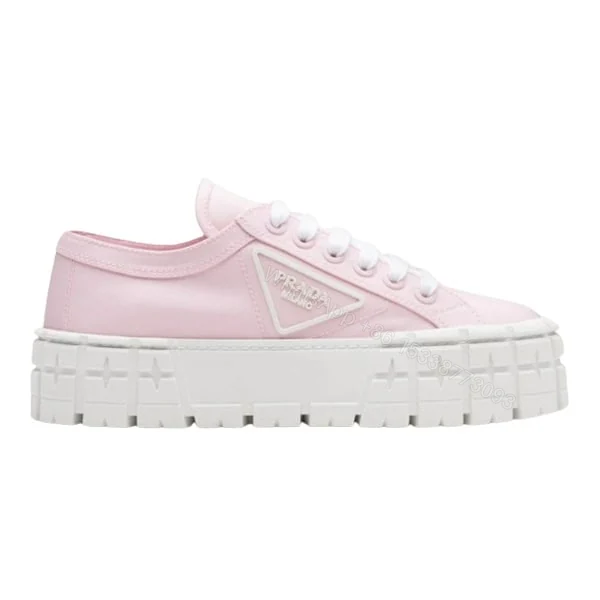 PRADA DOUBLE WHEEL RE-NYLON GABARDINE SNEAKERS PINK – PRD084 — view 1