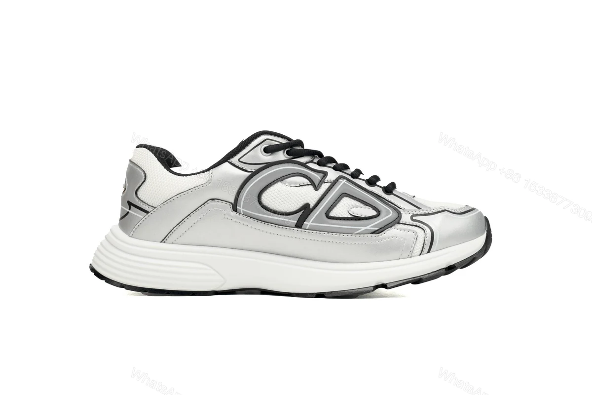 View 7 of Dior B30 White Mesh Silver-Tone Metallic Calfskin