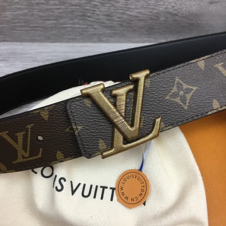 View 5 of Monogram Belt: Gold Buckle, Leather-Inspired Luxury Accessory