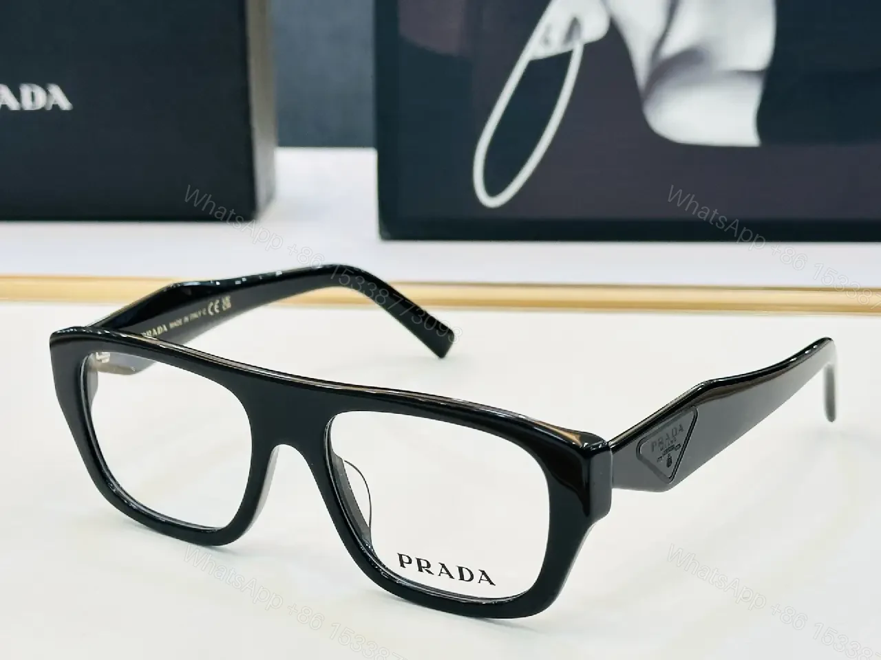 View 5 of Bold Black Acetate Glasses: Modern Luxe Eyewear